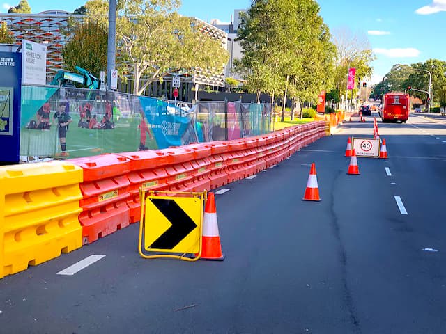 Traffic Management with Ricochet Road Barriers