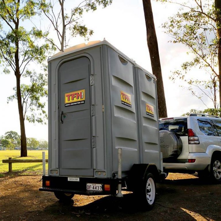 Hire Portable Toilet Trailers Double TFH Fence Hire